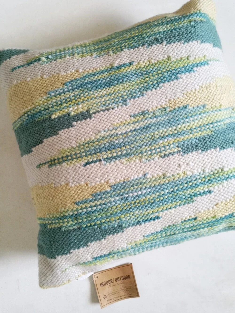 World Market indoor/outdoor textured Southwestern style throw pillow